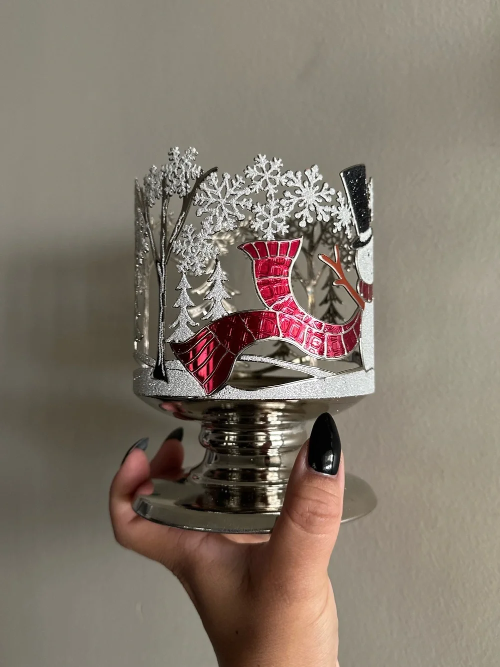 Bath and Body Works Snowman Candle Holder